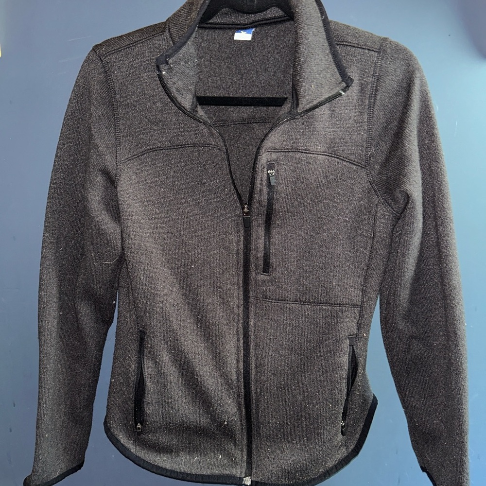 Old Navy Charcoal Full-Zip Shirt Jacket